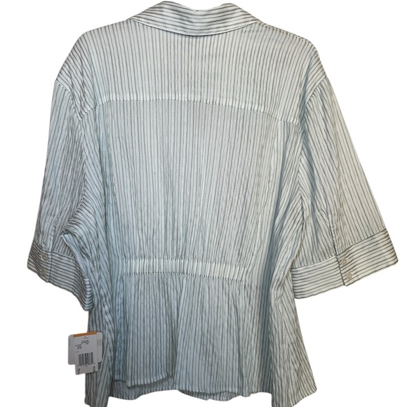 Anne Klein striped blouse sz 24 W - Picture 3 of 5